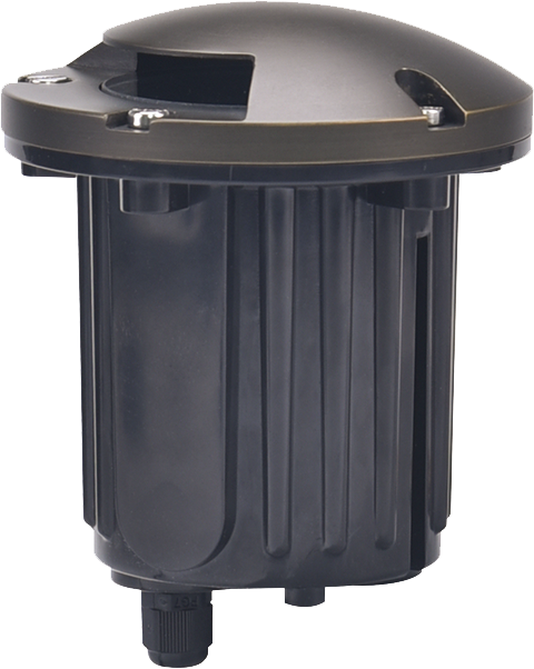 Foco Embutido Piso 12V Bronce Con Ampolleta